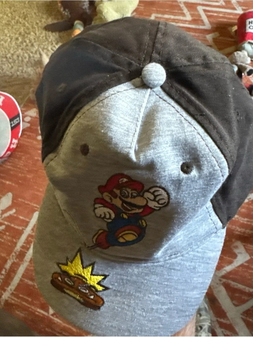 Official Super Mario Brothers Youth Nintendo Cap Snap Back Goomba Jump Hat